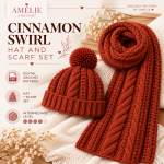 Cinnamon Swirl Hat & Scarf Set