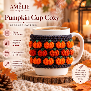 Pumpkin Cup Cozy Crochet Pattern